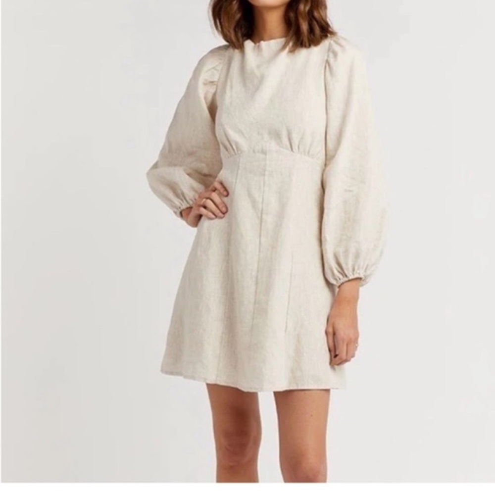 DISSH Cream Long Sleeve Dress